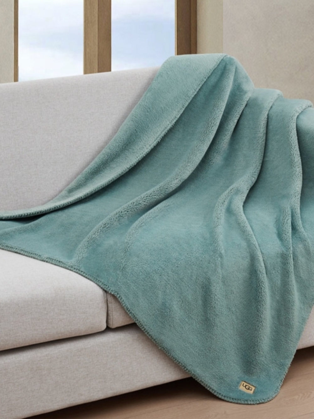 UGG Plush Throw Blanket in Saige Green